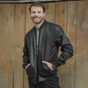 Campera Caballero Bomber Harley Negra